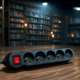 Stekkerdoos 5voudig 1,4 m met penaarde en kinderbeveiliging Maclean Energy MCE183 2300W