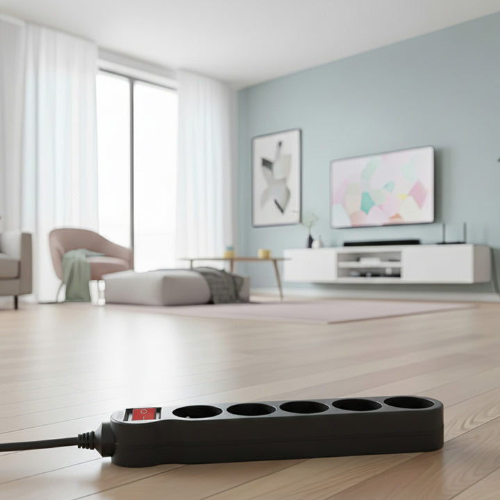 Stekkerdoos 5voudig 1,4 m met penaarde en kinderbeveiliging Maclean Energy MCE183 2300W