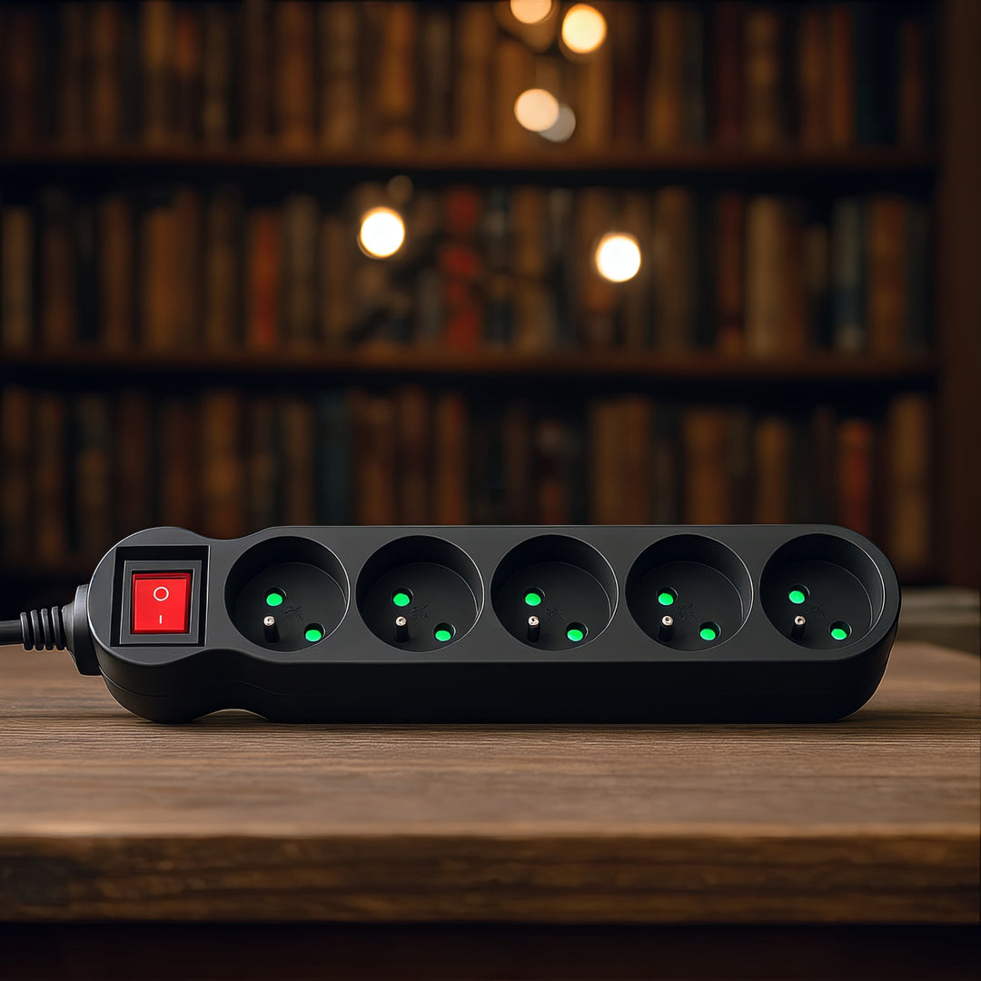 Stekkerdoos 5voudig 1,4 m met penaarde en kinderbeveiliging Maclean Energy MCE183 2300W