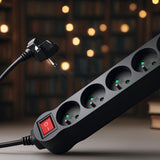 Stekkerdoos 5voudig 1,4 m met penaarde en kinderbeveiliging Maclean Energy MCE183 2300W