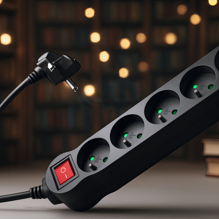 Stekkerdoos 5voudig 1,4 m met penaarde en kinderbeveiliging Maclean Energy MCE183 2300W