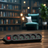 Stekkerdoos 5voudig 1,4 m met penaarde en kinderbeveiliging Maclean Energy MCE183 2300W