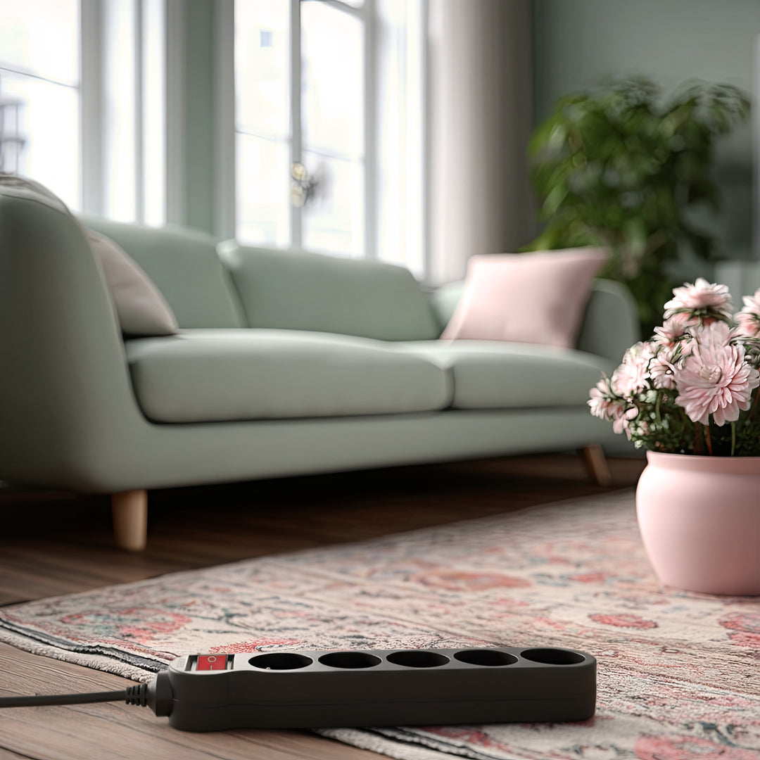 Stekkerdoos 5voudig 1,4 m met penaarde en kinderbeveiliging Maclean Energy MCE183 2300W