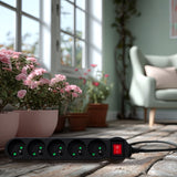 Stekkerdoos 5voudig 1,4 m met penaarde en kinderbeveiliging Maclean Energy MCE183 2300W