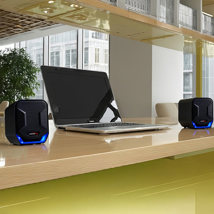 Stereo Luidsprekers Audiocore AC865 compacte luidsprekers voor computers, laptop en notebook