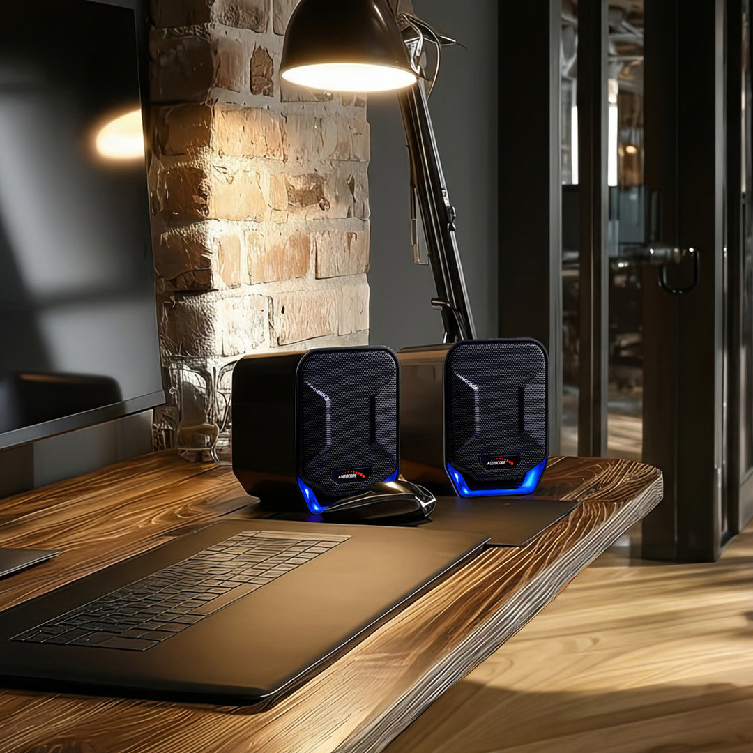 Stereo Luidsprekers Audiocore AC865 compacte luidsprekers voor computers, laptop en notebook