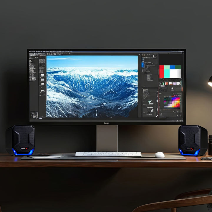 Stereo Luidsprekers Audiocore AC865 compacte luidsprekers voor computers, laptop en notebook