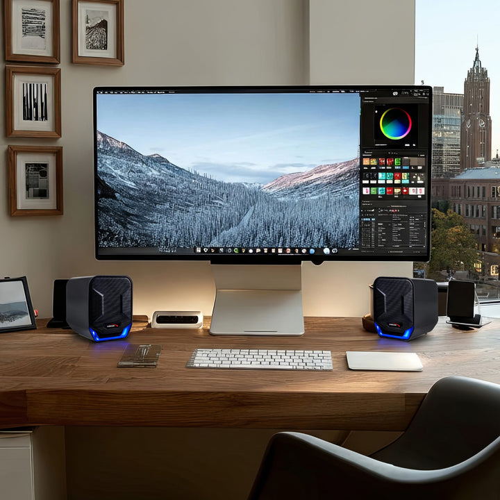 Stereo Luidsprekers Audiocore AC865 compacte luidsprekers voor computers, laptop en notebook