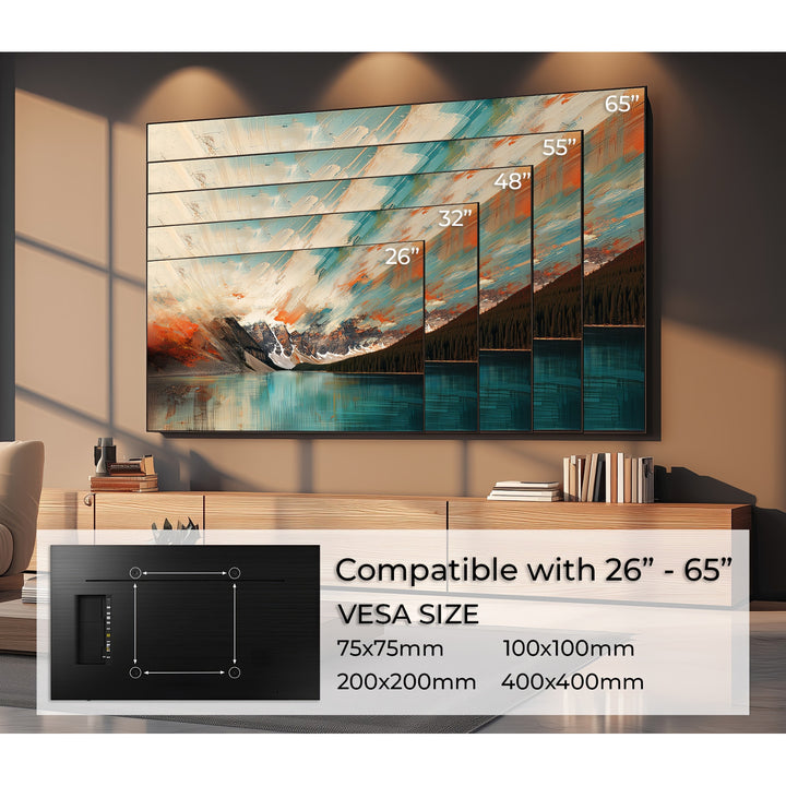 TV Muurbeugel 26-65 inch max vesa 400x400 Maclean MC-778 zwart