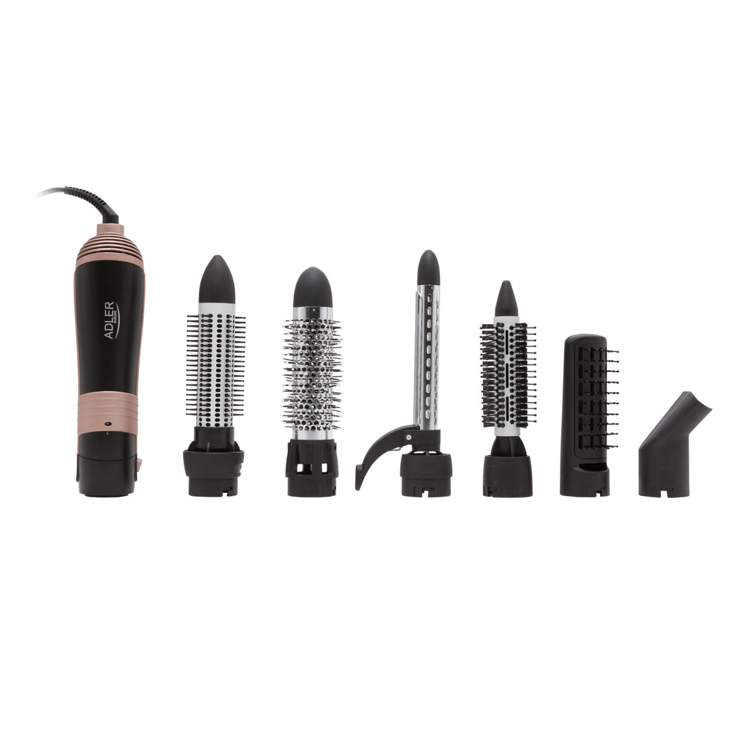 Adler krultang-droogtang, multifunctioneel, 6 opzetstukken, 2 temperatuurstanden, 1000W, AD 2022