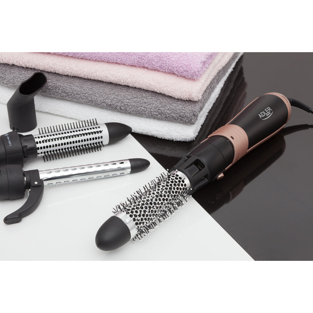 Adler krultang-droogtang, multifunctioneel, 6 opzetstukken, 2 temperatuurstanden, 1000W, AD 2022