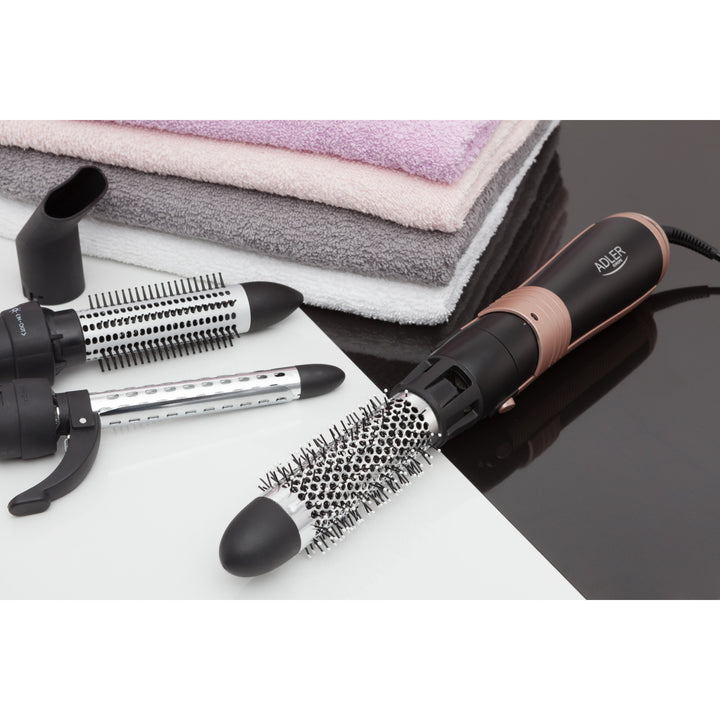 Adler krultang-droogtang, multifunctioneel, 6 opzetstukken, 2 temperatuurstanden, 1000W, AD 2022