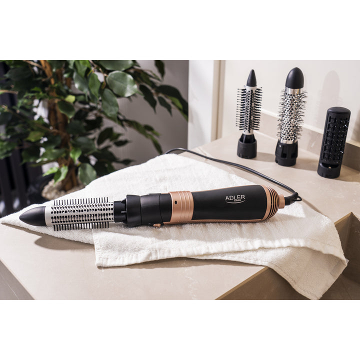 Adler krultang-droogtang, multifunctioneel, 6 opzetstukken, 2 temperatuurstanden, 1000W, AD 2022