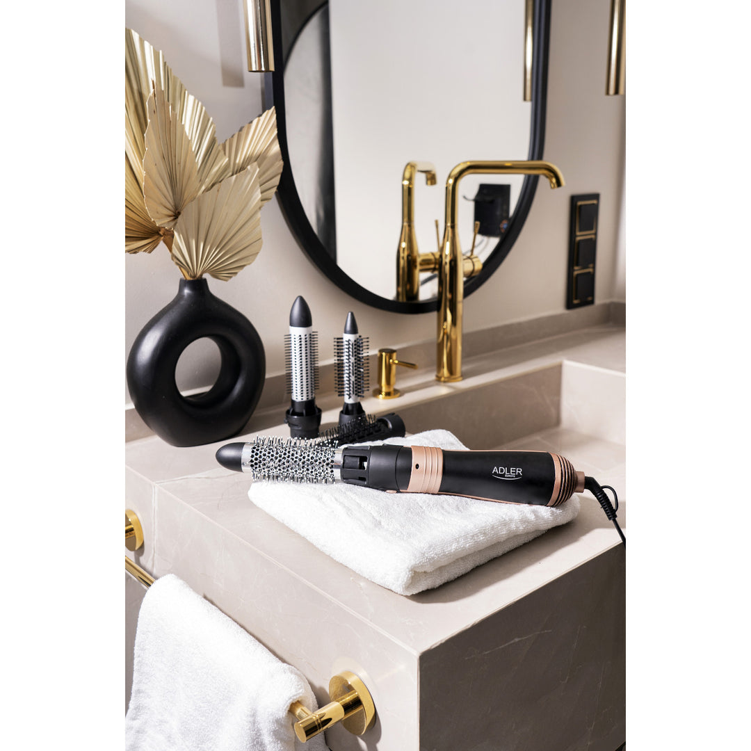 Adler krultang-droogtang, multifunctioneel, 6 opzetstukken, 2 temperatuurstanden, 1000W, AD 2022