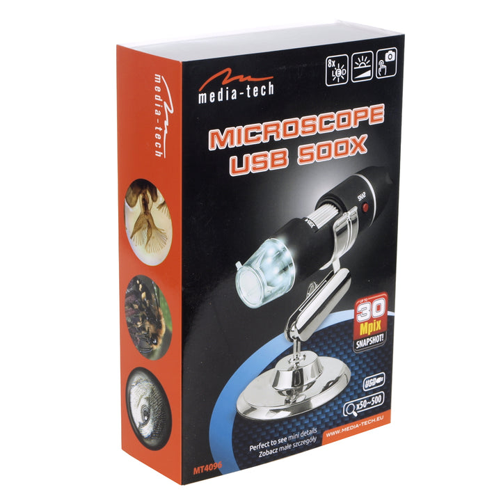USB digitale microscoop / vergrootglas / microscoop MT4096 Media-Tech vergroting van x50 tot x500