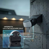 Infrarood bewegingsmelder PIR modern Maclean Energy MCE201B bereik 12m zwart IP65