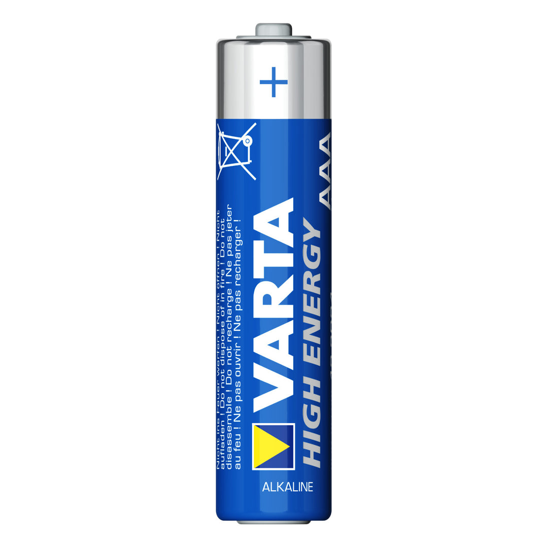 24x Varta High Energy LR03 / AAA alkaline batterijen
