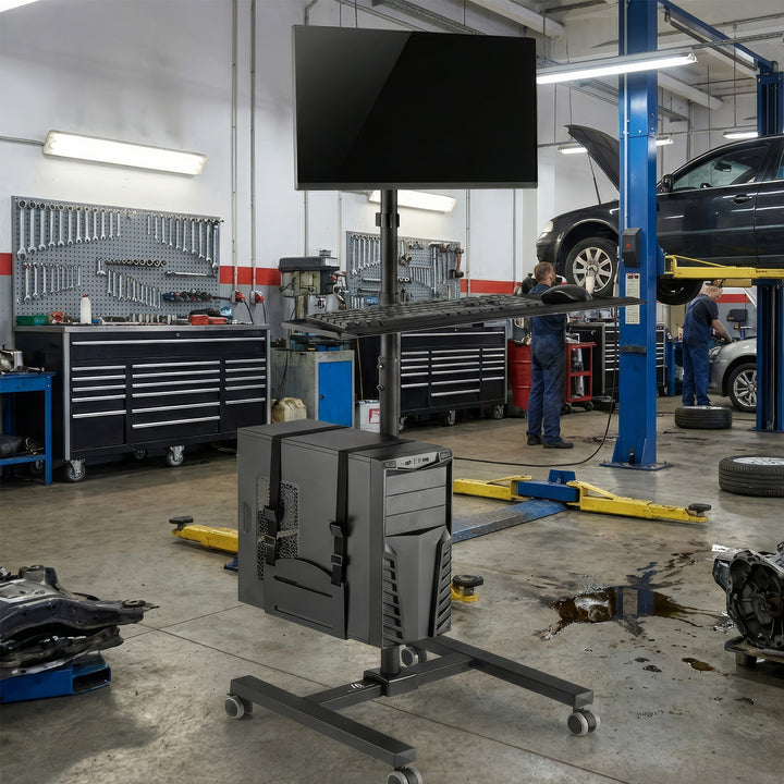 Maclean Brackets MC-793 Professionele statief, trolley voor de monitor - de ideale stand-up werkplek