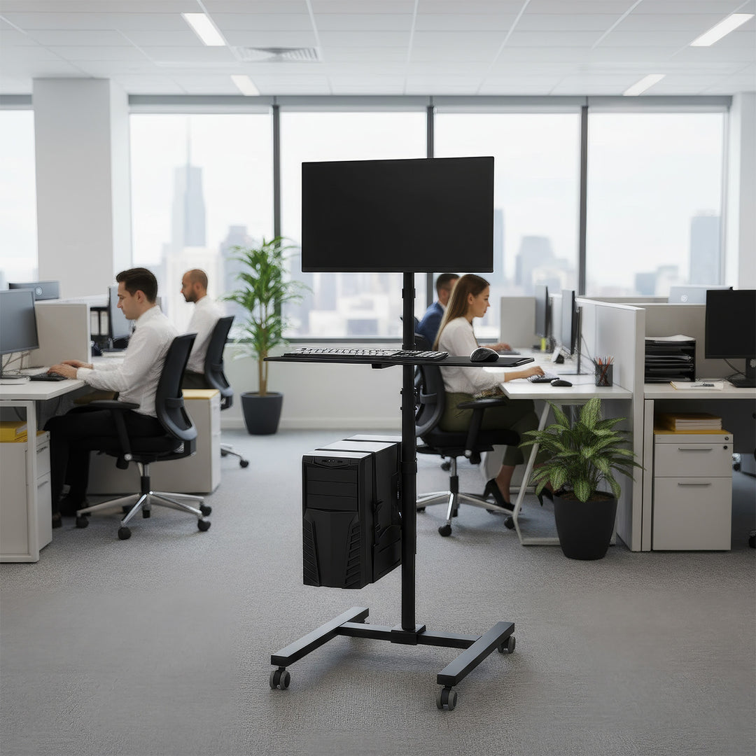 Maclean Brackets MC-793 Professionele statief, trolley voor de monitor - de ideale stand-up werkplek