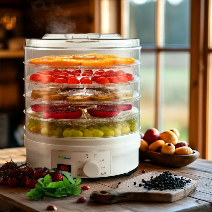 Voedseldroger GreenBlue GB190 - 250 W - met 5 transparante lades- 35 tot 70°C