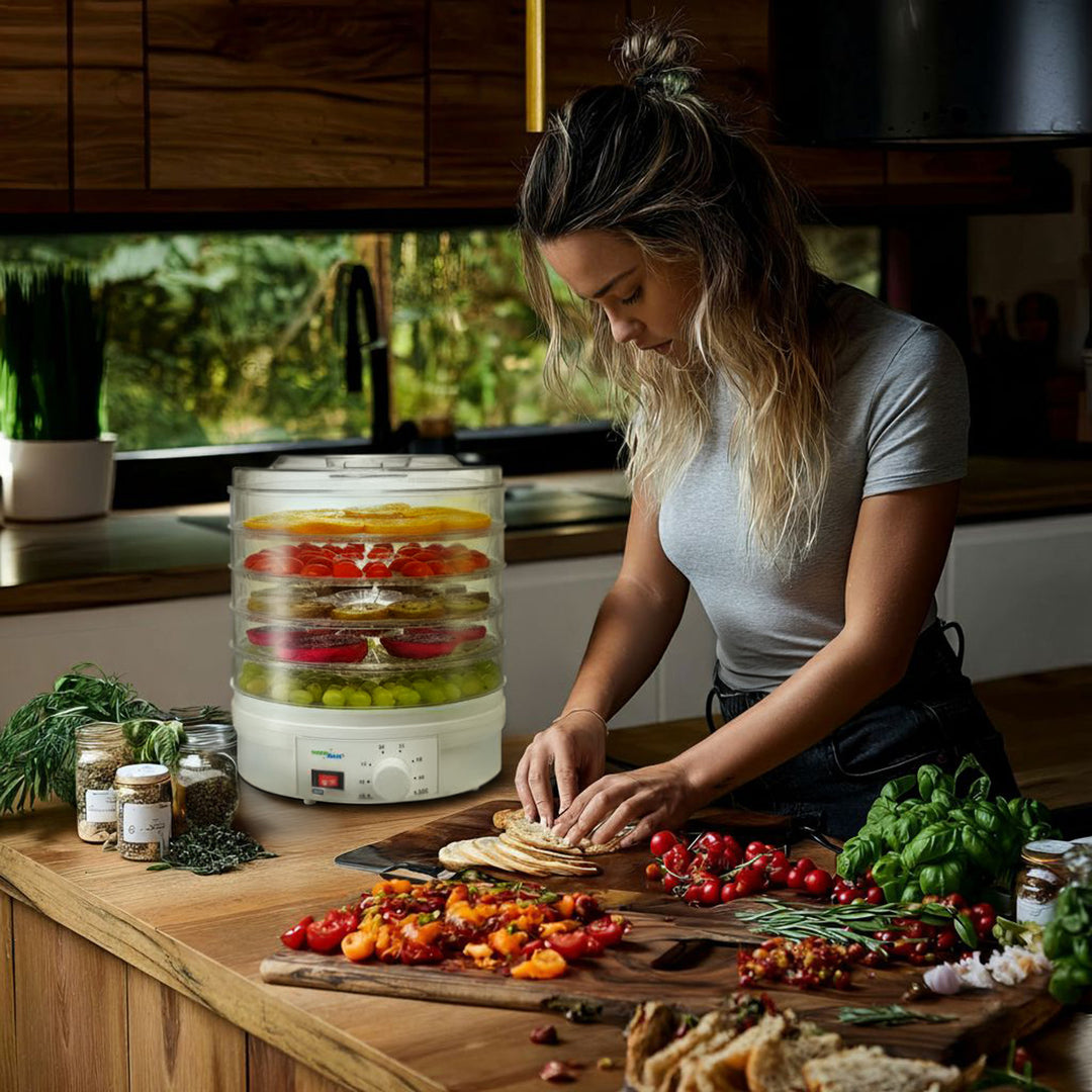 Voedseldroger GreenBlue GB190 - 250 W - met 5 transparante lades- 35 tot 70°C