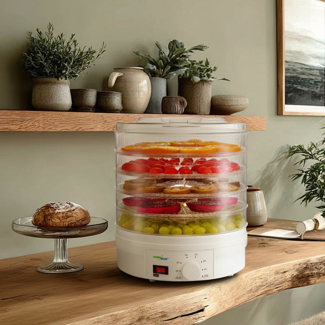 Voedseldroger GreenBlue GB190 - 250 W - met 5 transparante lades- 35 tot 70°C