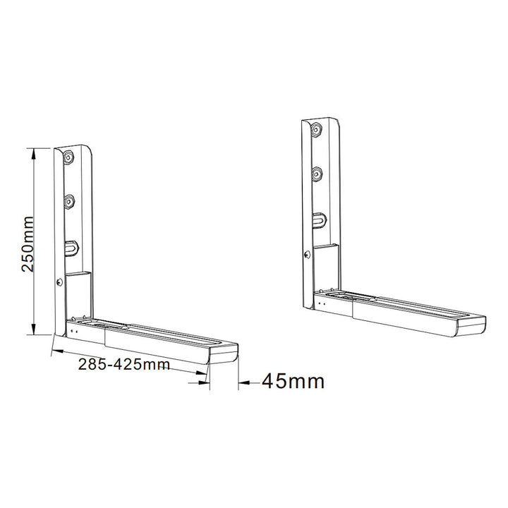 Muurbevestiging voor magnetron MC-01 30kg verstelbare pootlengte