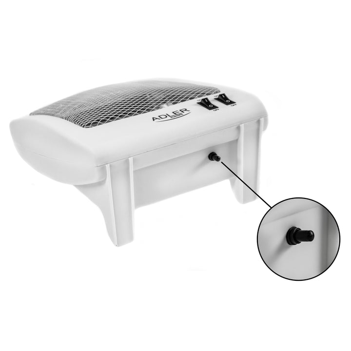 Adler halogeenverwarming, 2 vermogensniveaus, 2 krachtige kwartslampen, wit, AD 7709