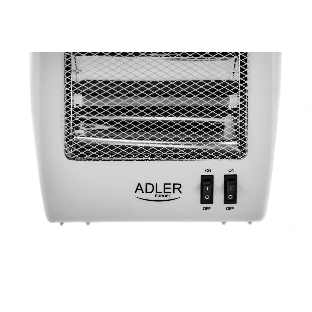 Adler halogeenverwarming, 2 vermogensniveaus, 2 krachtige kwartslampen, wit, AD 7709