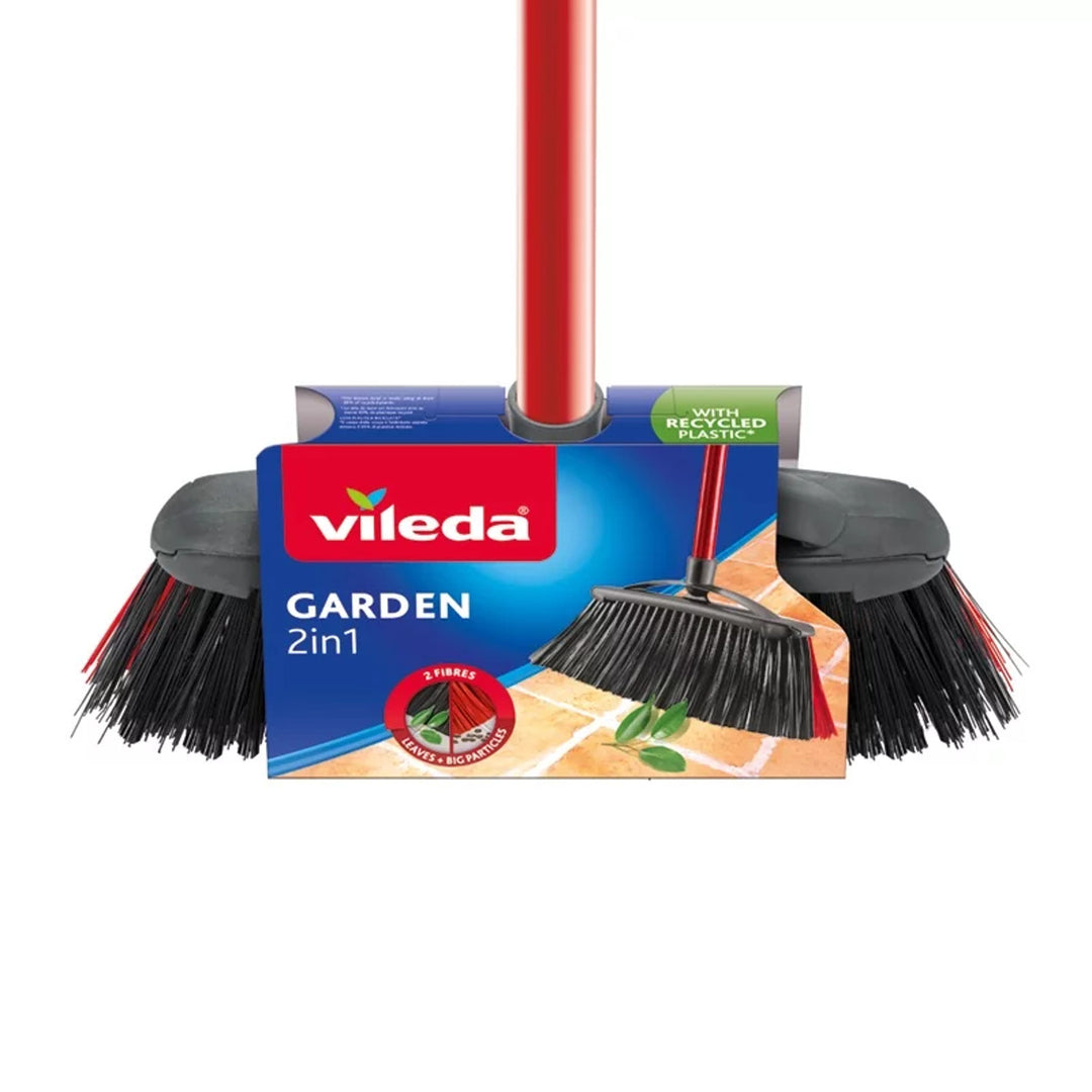 Vileda buitenbezemborstel met steel Garden 2in1