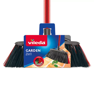 Vileda buitenbezemborstel met steel Garden 2in1