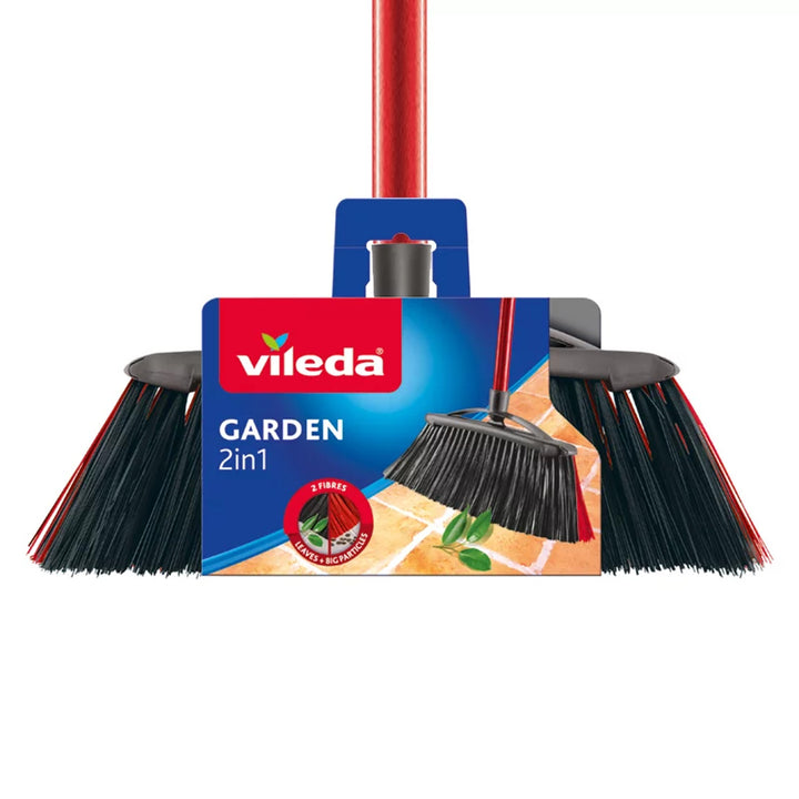 Vileda buitenbezemborstel met steel Garden 2in1