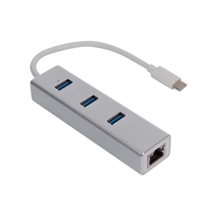 USB-C naar Gigabit Ethernet-adapter voor snelle netwerkverbinding Velleman PCMP202