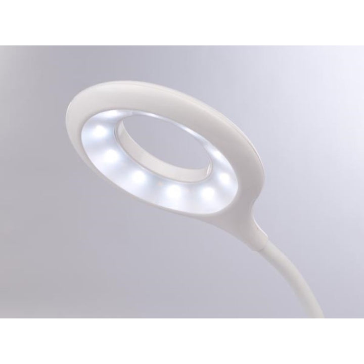 Velleman VTLLAMP15 witte LED clip-on bureaulamp met flexibele arm