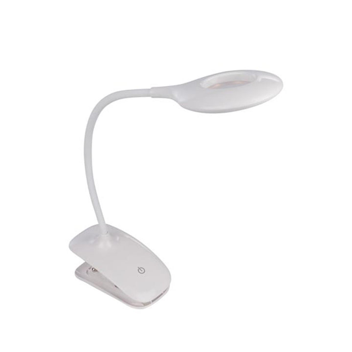 Velleman VTLLAMP15 witte LED clip-on bureaulamp met flexibele arm