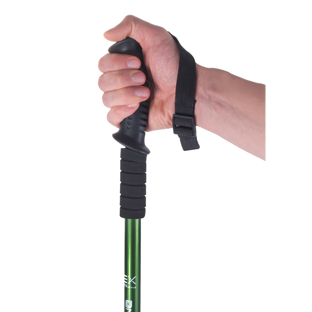 Aluminium Nordic Walking-stokken, 65-135 cm, telescopisch, groen
