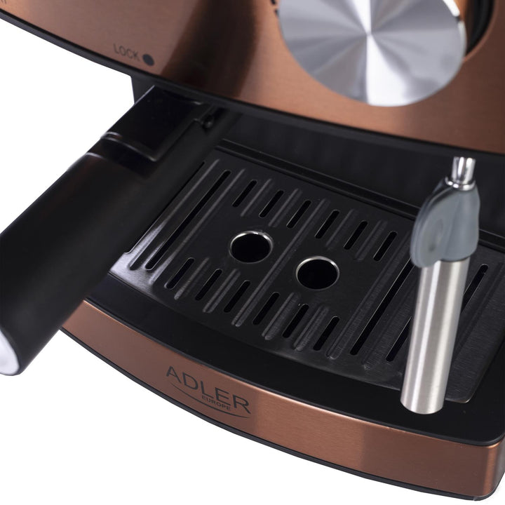 Adler espressomachine, 15 bar, 850W, melkopschuimer, AD4404cr