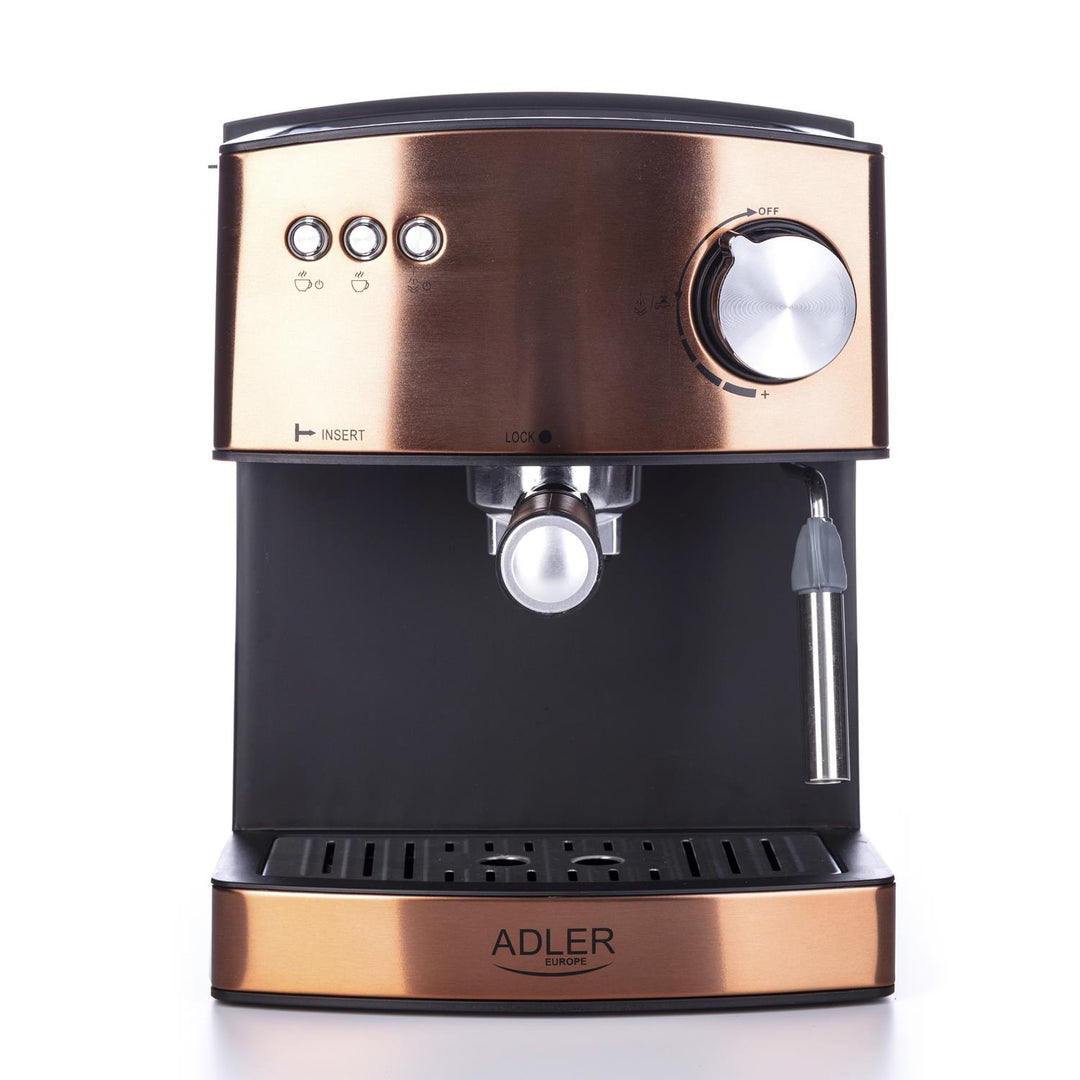 Adler espressomachine, 15 bar, 850W, melkopschuimer, AD4404cr