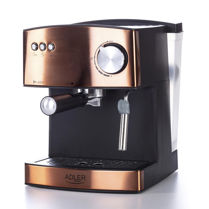 Adler espressomachine, 15 bar, 850W, melkopschuimer, AD4404cr