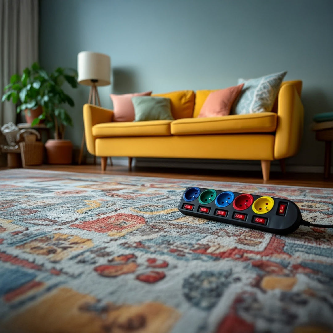 Verlengsnoer verlengsnoer 5 stopcontacten met schakelaars Maclean Energy MCE204M 250VAC / 10A 1.5m Meerkleurig