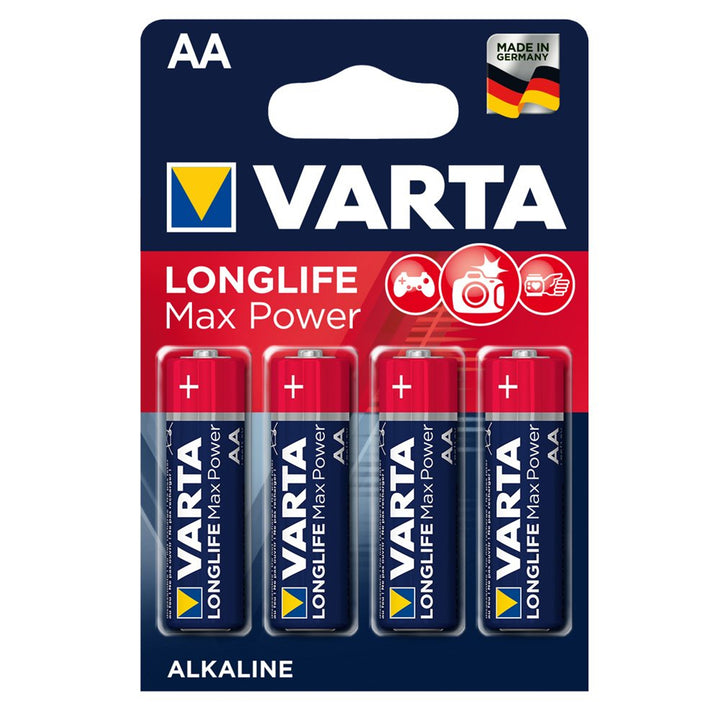 4x Varta Longlife Max Power AA-alkalinebatterijen, van hoge kwaliteit