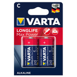 2x Varta Longlife Max Power R14 alkalinebatterijen