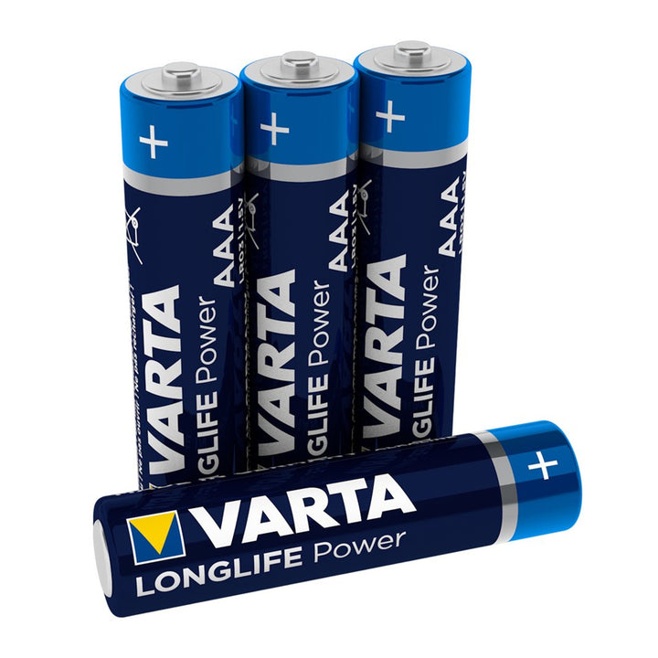 4x Varta Longlife Power AAA R3 LR3 alkalinebatterijen