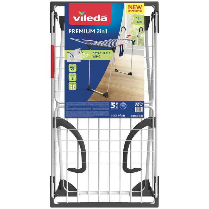 Vileda Premium 2-in-1 wasdroger met vleugelslot
