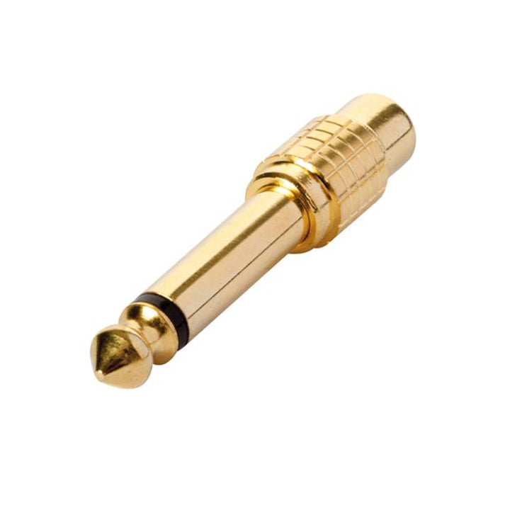 RCA female naar 6,35 mm vergulde mono jack connector HQ-Power PCN022