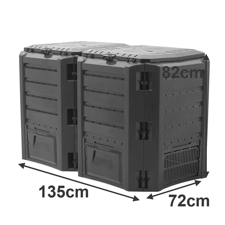 COMPOSTER 800 liter zwart BETROUWBARE KWALITEIT