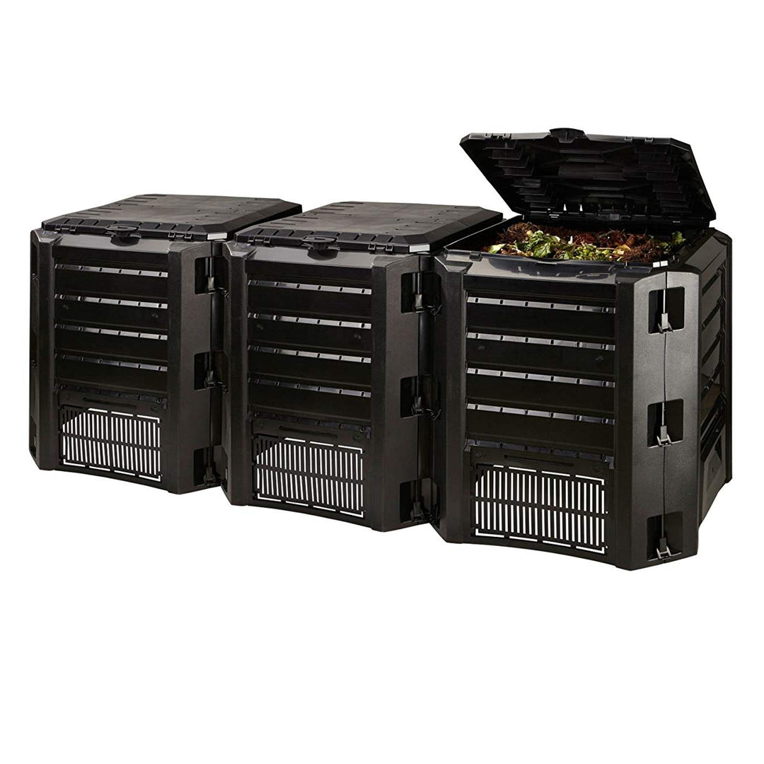Prosperplast Modular Triple Composter 1200L - zwart