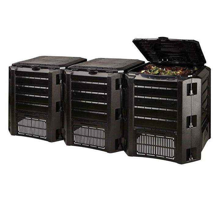 Prosperplast Modular Triple Composter 1200L - zwart