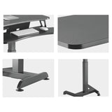 Maclean Elektrisch bureau - hoogteverstelling max hoogte 122cm max 37 kg - voor werk rechtop zitten