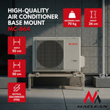 Maclean MC-864 Air conditioning floor stand heat pump air conditioning standard frame 280-870 mm / 230-450 mm to 70 kg max 36000 BTU